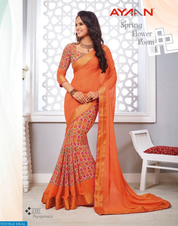 Ayaan Sprint Flower poem Wholesale Ethnic saree